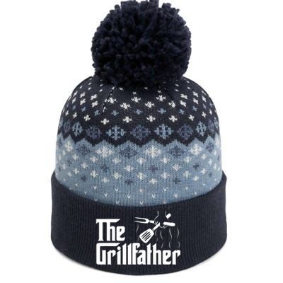 The Grillfather Vintage BBQ Grill | Chef The Baniff Cuffed Pom Beanie