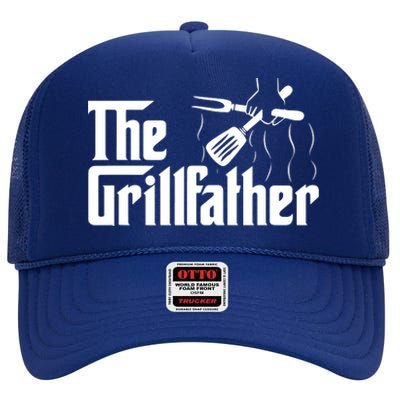 The Grillfather Vintage BBQ Grill | Chef High Crown Mesh Back Trucker Hat