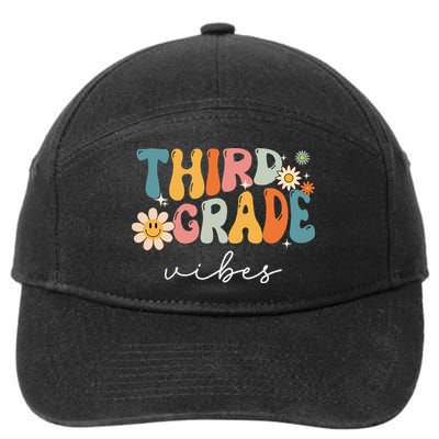 Third Grade Vibes For 3rd Grade Teacher 7-Panel Snapback Hat
