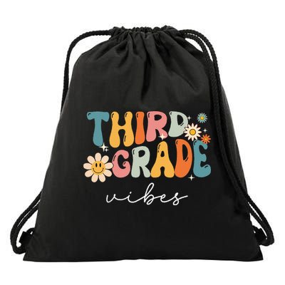 Third Grade Vibes For 3rd Grade Teacher Drawstring Bag