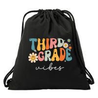 Third Grade Vibes For 3rd Grade Teacher Drawstring Bag