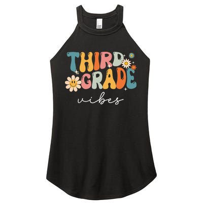 Third Grade Vibes For 3rd Grade Teacher Women's Perfect Tri Rocker Tank