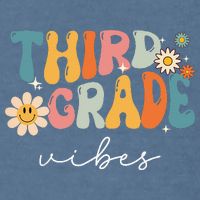 Third Grade Vibes For 3rd Grade Teacher Garment-Dyed Sweatshirt
