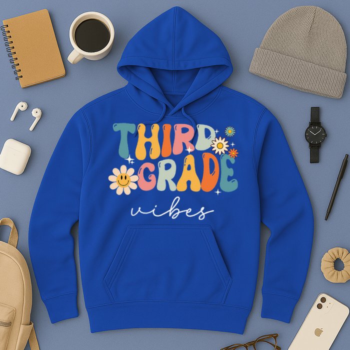 Third Grade Vibes For 3rd Grade Teacher Hoodie