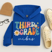 Third Grade Vibes For 3rd Grade Teacher Hoodie