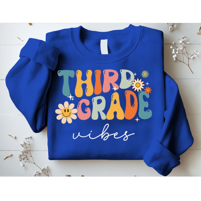 Third Grade Vibes For 3rd Grade Teacher Sweatshirt