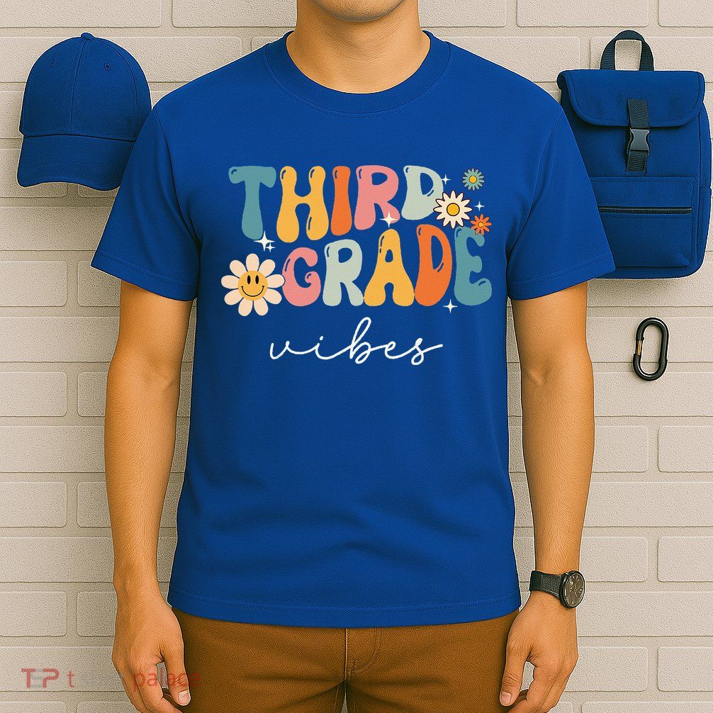Third Grade Vibes For 3rd Grade Teacher T-Shirt