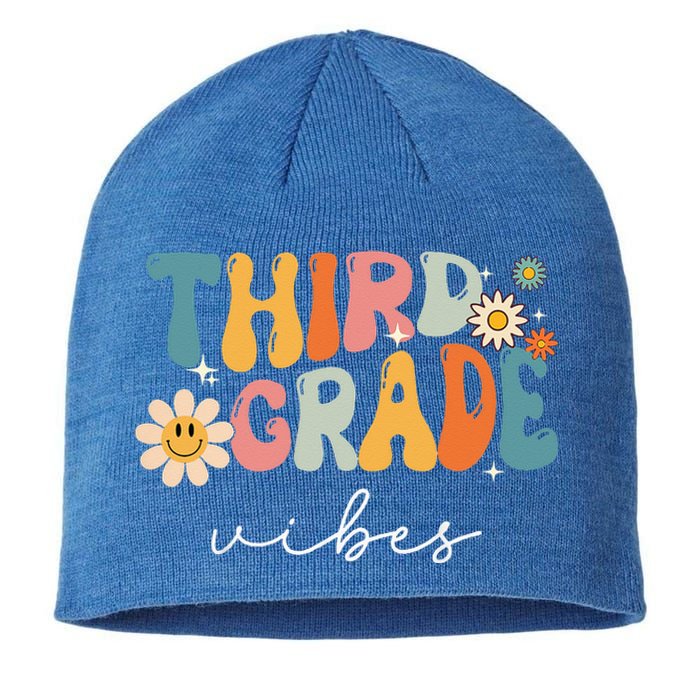 Third Grade Vibes For 3rd Grade Teacher Sustainable Beanie