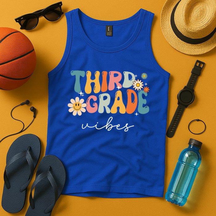 Third Grade Vibes For 3rd Grade Teacher Tank Top