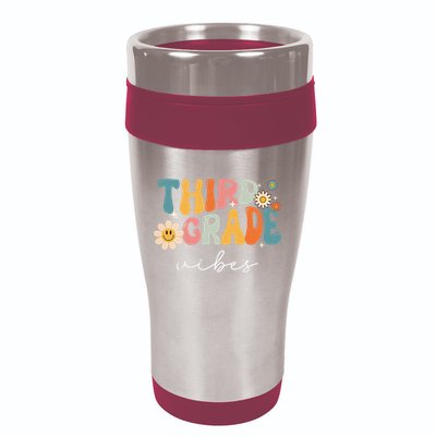 Third Grade Vibes For 3rd Grade Teacher 16oz Travel Tumbler