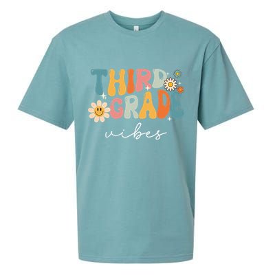Third Grade Vibes For 3rd Grade Teacher Sueded Cloud Jersey T-Shirt