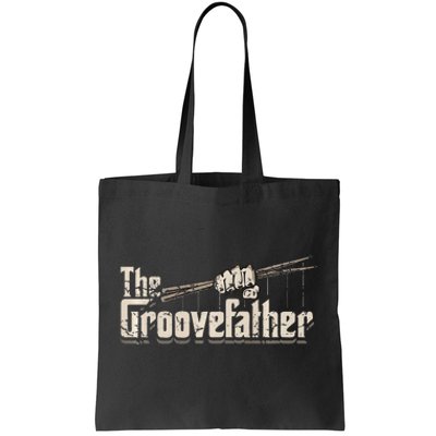 The Groovefather Vintage Drums Drumming Gifts Band Drummer Tote Bag