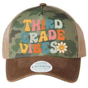 Third Grade Vibes 3rd Grade Team Retro 1st Day of School Legacy Tie Dye Trucker Hat