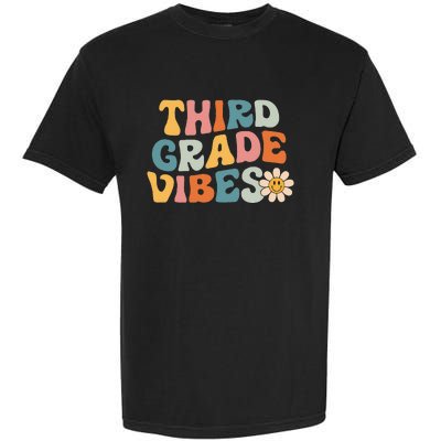 Third Grade Vibes 3rd Grade Team Retro 1st Day of School Garment-Dyed Heavyweight T-Shirt