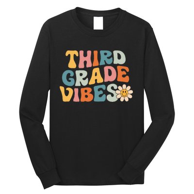 Third Grade Vibes 3rd Grade Team Retro 1st Day of School Long Sleeve Shirt