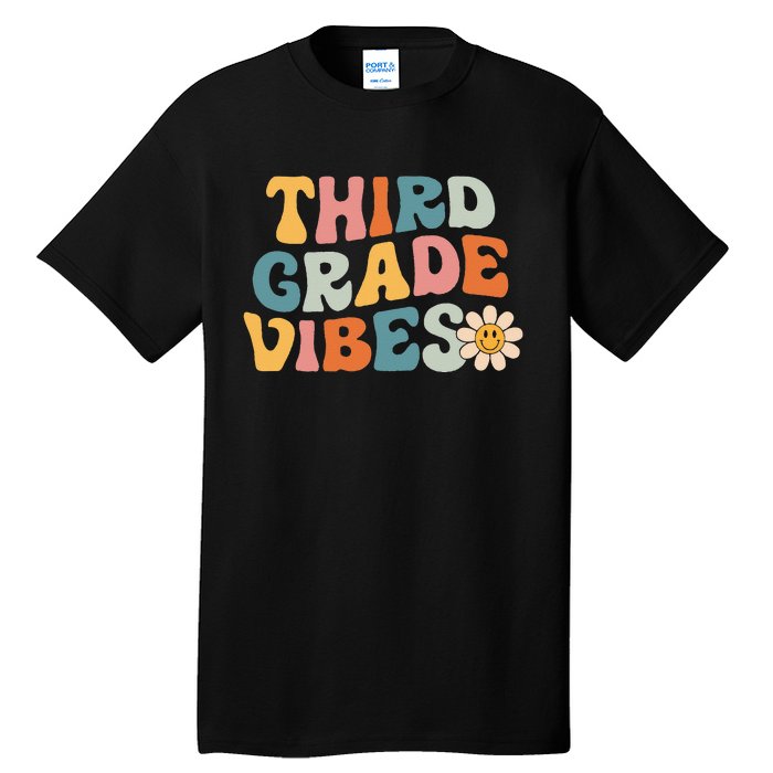 Third Grade Vibes 3rd Grade Team Retro 1st Day of School Tall T-Shirt