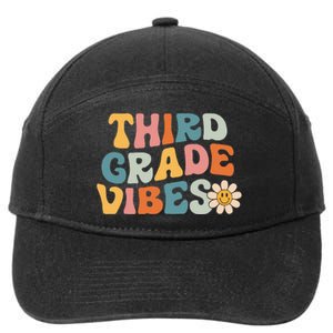 Third Grade Vibes 3rd Grade Team Retro 1st Day of School 7-Panel Snapback Hat