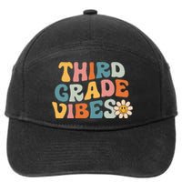 Third Grade Vibes 3rd Grade Team Retro 1st Day of School 7-Panel Snapback Hat