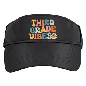 Third Grade Vibes 3rd Grade Team Retro 1st Day of School Adult Drive Performance Visor