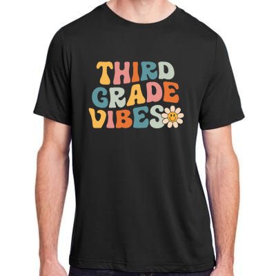 Third Grade Vibes 3rd Grade Team Retro 1st Day of School Adult ChromaSoft Performance T-Shirt