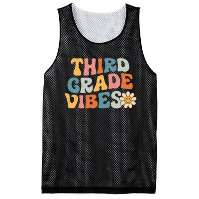 Third Grade Vibes 3rd Grade Team Retro 1st Day of School Mesh Reversible Basketball Jersey Tank