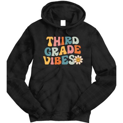 Third Grade Vibes 3rd Grade Team Retro 1st Day of School Tie Dye Hoodie