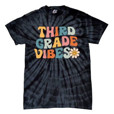 Third Grade Vibes 3rd Grade Team Retro 1st Day of School Tie-Dye T-Shirt