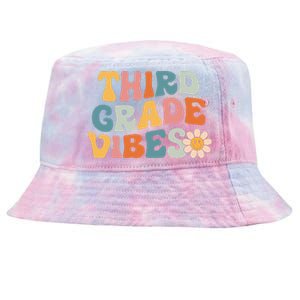 Third Grade Vibes 3rd Grade Team Retro 1st Day of School Tie-Dyed Bucket Hat