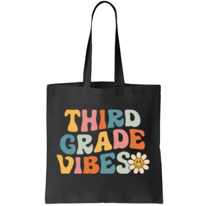 Third Grade Vibes 3rd Grade Team Retro 1st Day of School Tote Bag