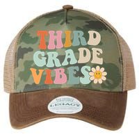 Third Grade Vibes 3rd Grade Retro Gnoovy Back To School Legacy Tie Dye Trucker Hat