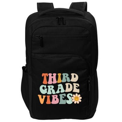 Third Grade Vibes 3rd Grade Retro Gnoovy Back To School Impact Tech Backpack