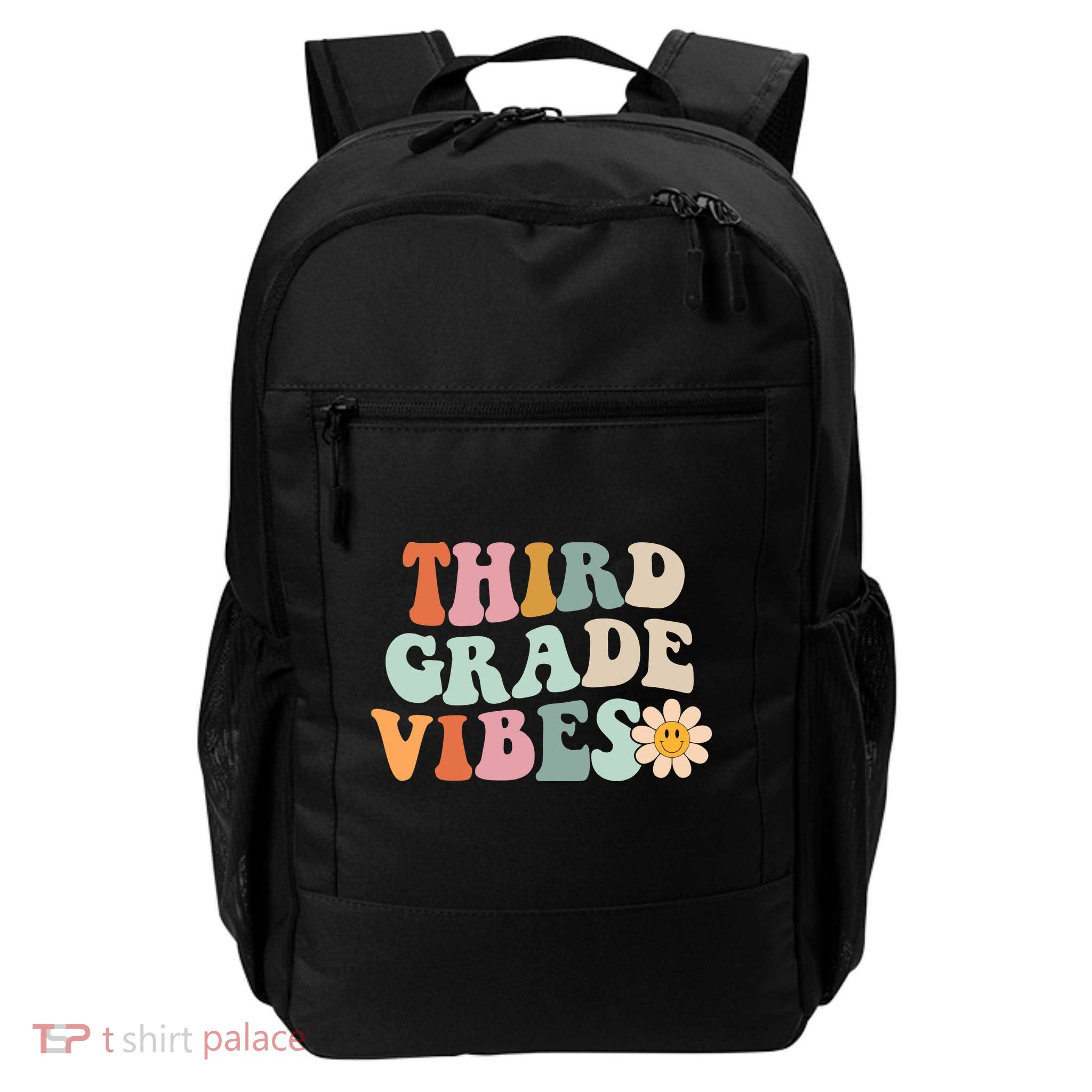 Third Grade Vibes 3rd Grade Retro Gnoovy Back To School Backpack