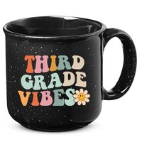 Third Grade Vibes 3rd Grade Retro Gnoovy Back To School 15oz Campfire Ceramic Mug