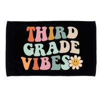 Third Grade Vibes 3rd Grade Retro Gnoovy Back To School Microfiber Hand Towel