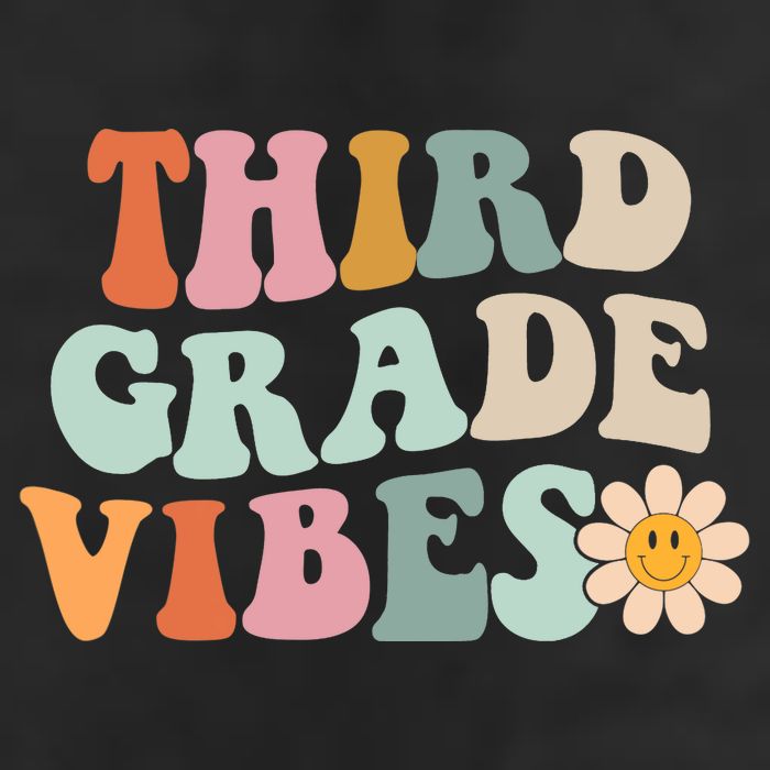 Third Grade Vibes 3rd Grade Retro Gnoovy Back To School Microfiber Hand Towel