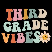 Third Grade Vibes 3rd Grade Retro Gnoovy Back To School Cropped Pullover Crew
