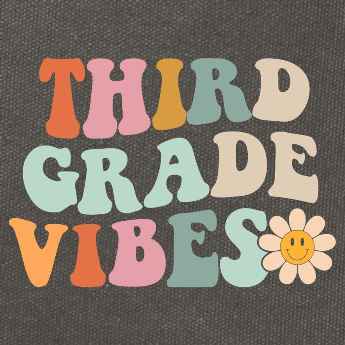 Third Grade Vibes 3rd Grade Retro Gnoovy Back To School Cotton Canvas Backpack