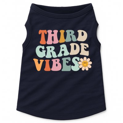 Third Grade Vibes 3rd Grade Retro Gnoovy Back To School Doggie Tank