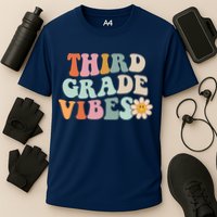 Third Grade Vibes 3rd Grade Retro Gnoovy Back To School Performance Shirt