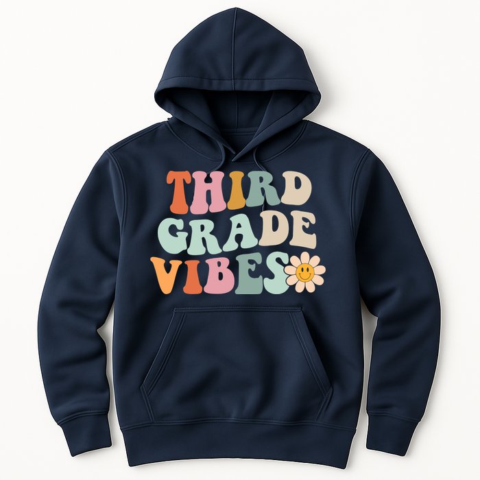 Third Grade Vibes 3rd Grade Retro Gnoovy Back To School Hoodie