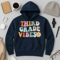 Third Grade Vibes 3rd Grade Retro Gnoovy Back To School Hoodie