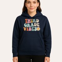 Third Grade Vibes 3rd Grade Retro Gnoovy Back To School Hoodie