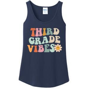 Third Grade Vibes 3rd Grade Retro Gnoovy Back To School Ladies Essential Tank