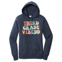 Third Grade Vibes 3rd Grade Retro Gnoovy Back To School Women's Pullover Hoodie