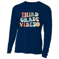 Third Grade Vibes 3rd Grade Retro Gnoovy Back To School Cooling Performance Long Sleeve Crew