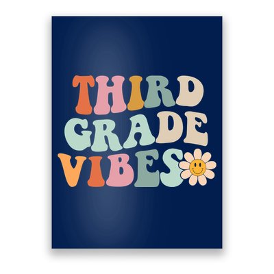 Third Grade Vibes 3rd Grade Retro Gnoovy Back To School Poster