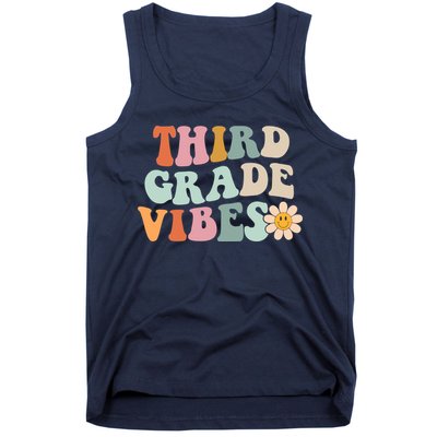 Third Grade Vibes 3rd Grade Retro Gnoovy Back To School Tank Top