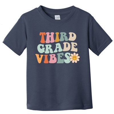 Third Grade Vibes 3rd Grade Retro Gnoovy Back To School Toddler T-Shirt