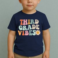 Third Grade Vibes 3rd Grade Retro Gnoovy Back To School Toddler T-Shirt