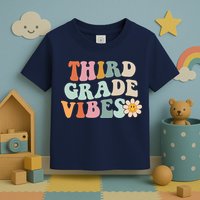Third Grade Vibes 3rd Grade Retro Gnoovy Back To School Toddler T-Shirt